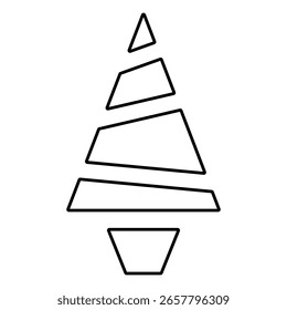 christmas tree icon isolated on white background, vector illustration.