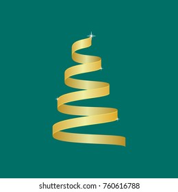Christmas tree icon isolated on white background. Vector illustration