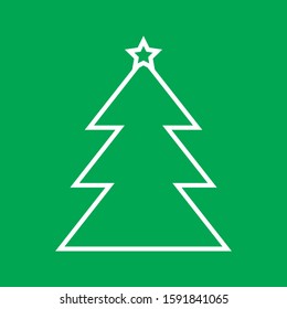 Christmas tree icon isolated vector illustration