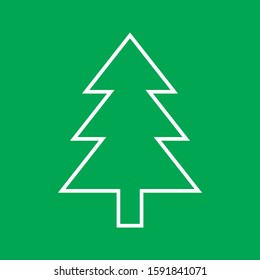 Christmas tree icon isolated vector illustration