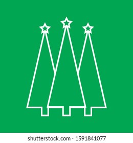 Christmas tree icon isolated vector illustration