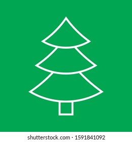 Christmas tree icon isolated vector illustration