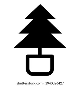 Christmas tree icon isolated vector illustration. High quality black style vector icon