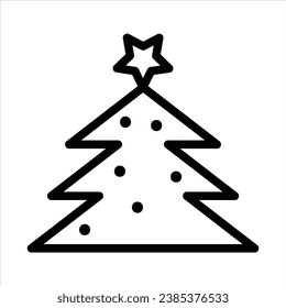 Weihnachtsbaumsymbol mit isolierter Vektorgrafik und transparentem Hintergrund