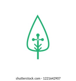 christmas tree icon or logo.