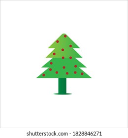 Christmas tree  icon logo, vector design illustration 