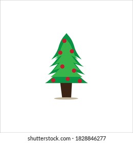 logotipo del icono del árbol de Navidad, ilustración del diseño del vector 
