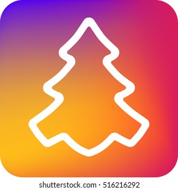 Christmas tree icon modern vector