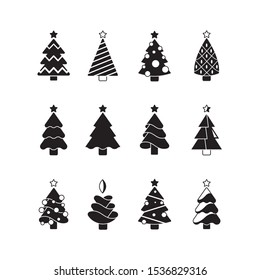 Christmas Tree Icons Stock Vector (Royalty Free) 160808504