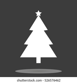 Christmas tree icon and New Year, stylish vector illustration, EPS10