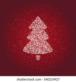 Christmas tree icon. New year and xmas, christmas, winter symbol. Flat design. Stock - Vector illustration