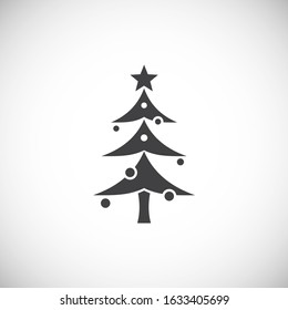 Christmas tree icon on background for graphic and web design. Creative illustration concept symbol for web or mobile app.