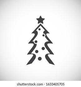 Christmas tree icon on background for graphic and web design. Creative illustration concept symbol for web or mobile app.