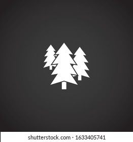 Christmas tree icon on background for graphic and web design. Creative illustration concept symbol for web or mobile app.