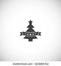 Christmas tree icon on background for graphic and web design. Creative illustration concept symbol for web or mobile app.