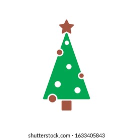 Christmas tree icon on background for graphic and web design. Creative illustration concept symbol for web or mobile app.
