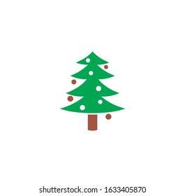 Christmas tree icon on background for graphic and web design. Creative illustration concept symbol for web or mobile app.