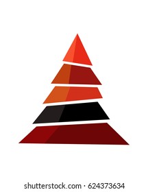 Christmas tree icon on background