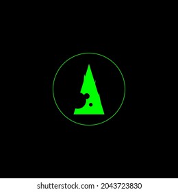 Icono de árbol de Navidad en fondo negro