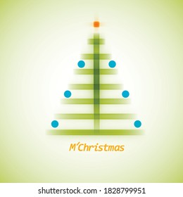 Christmas tree icon on a simple background