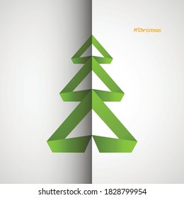 Christmas tree icon on a simple background