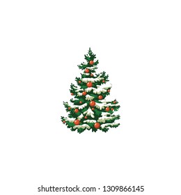 christmas tree icon on a white background