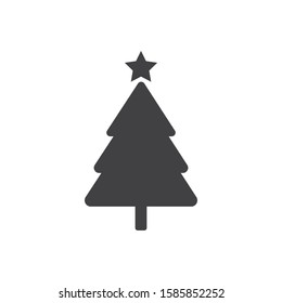 
Christmas tree icon on a white background.Vector