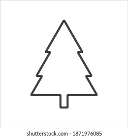 Christmas tree icon on white background. EPS10