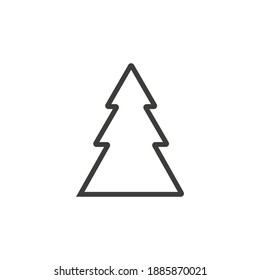 Christmas tree icon on white. flat icon for apps and websites eps10