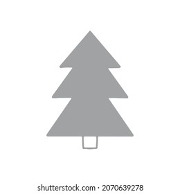 Christmas tree icon on white background isolated