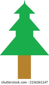 Christmas tree icon on white background