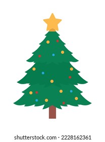 christmas tree icon on white background