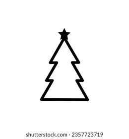 Christmas tree icon on a white background