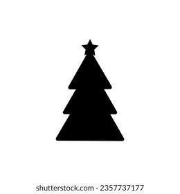 Christmas tree icon on a white background