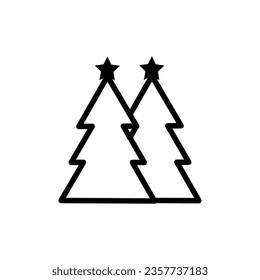 Christmas tree icon on a white background