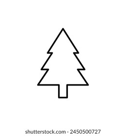 Christmas tree icon on white background.