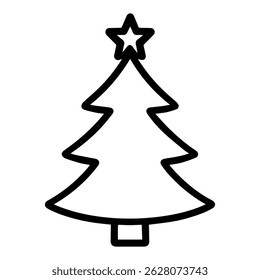 Christmas tree icon on white background vector
Vector icon