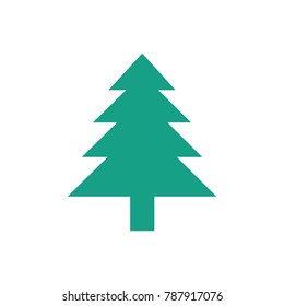 Christmas tree icon on white background. Vector illustration