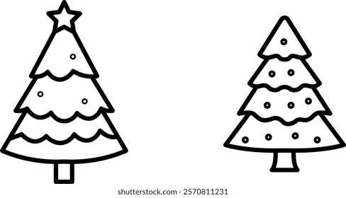 "Christmas Tree Icon Representing Holiday Spirit, Festive Celebrations, and Seasonal Decorations for Christmas Joy"