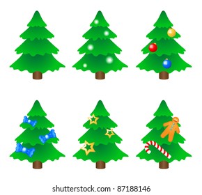 Christmas tree - icon set