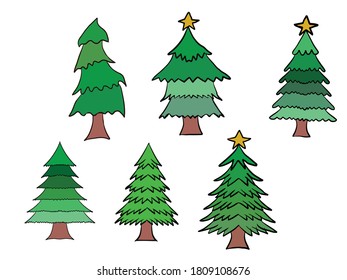 Christmas tree. Christmas Icon Set Collection