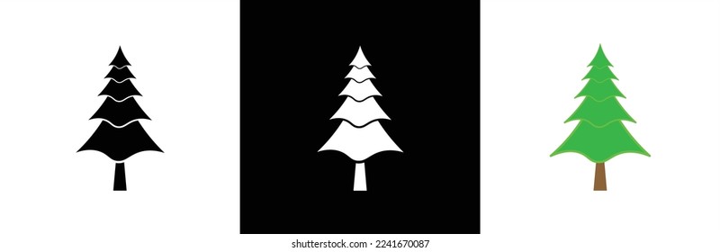 Christmas tree icon. Christmas tree icon set. Fir tree icon collection with different style. Fir tree symbol and sign. Vector illustration.