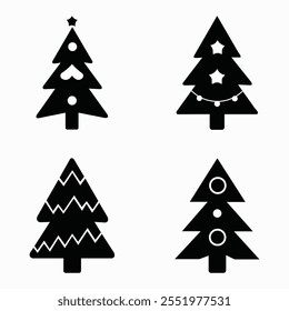  Christmas Tree Icon set Vector art