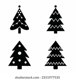  Christmas Tree Icon set Vector art