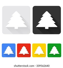 Christmas Tree icon with shadow