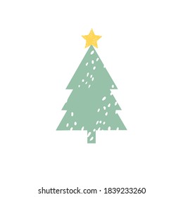 Christmas tree icon sign on white background vector illustration.