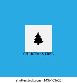 christmas tree icon sign signifier vector