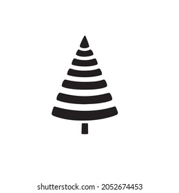 Christmas tree icon, Christmas sign symbol vector. Pine tree icon vector illustration. 