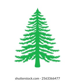 Christmas tree icon, A Christmas tree silhouette with a prominent star at the top