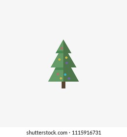 Christmas Tree icon silhouette vector illustration
